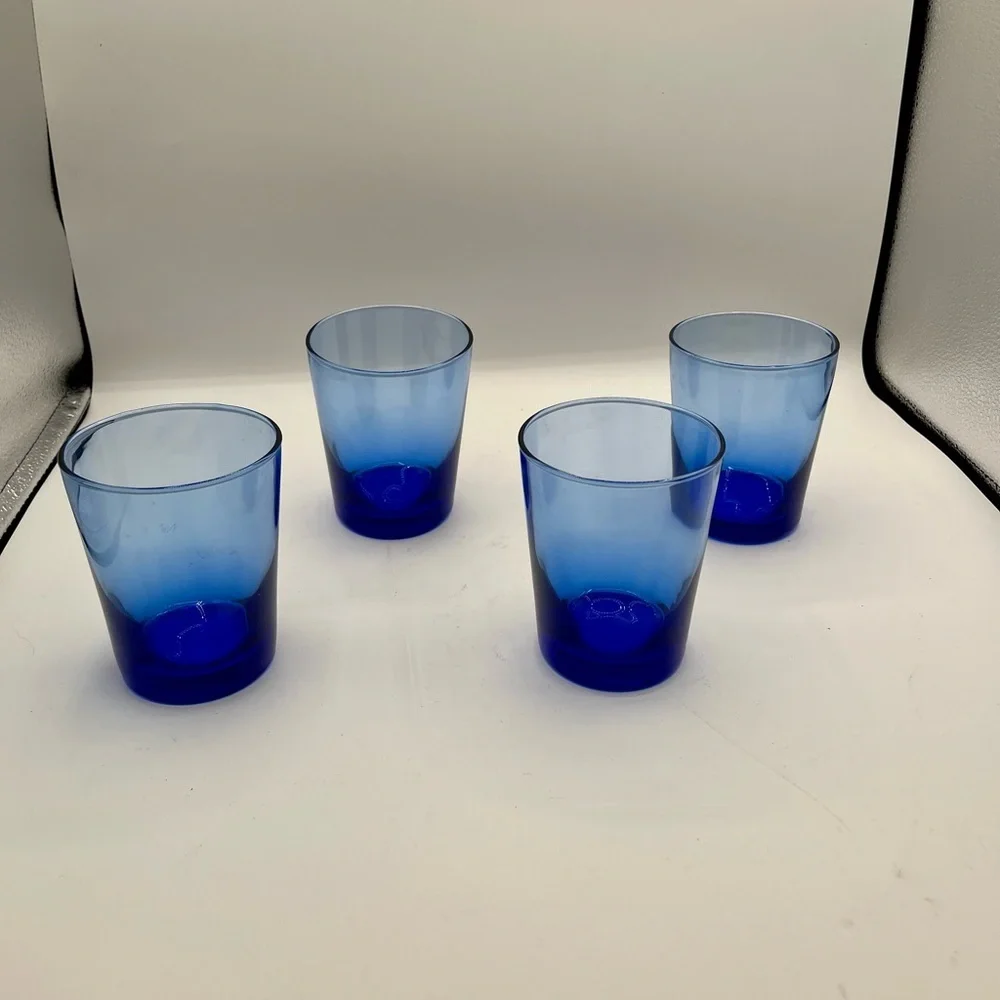 Blue Ombre Glass Tumbler Set - 4-Pack
